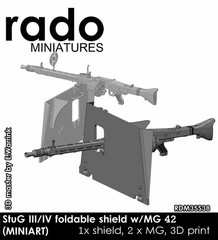 Rado Miniatures 1/35 StuG III/IV Foldable Shield with MG 42 for MiniArt Kit