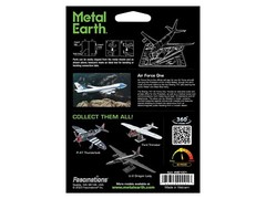 BOEING 747 AIRCRAFT “AIR FORCE ONE” STEEL MODEL KIT BY METAL EARTH ME1001