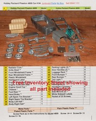 Hubley 1930 Packard Sport Phaeton Model Kit, Missing Parts, Invatory Included