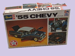 Vintage Revell 55 Chevy Model Kit 1/25 Scale H-1374 Open Box Never Used