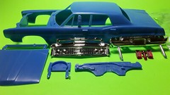 1970 Ford Galaxie 500 1/25 Hood Body Glass Chrome Bumpers Tail Lamp Police Car