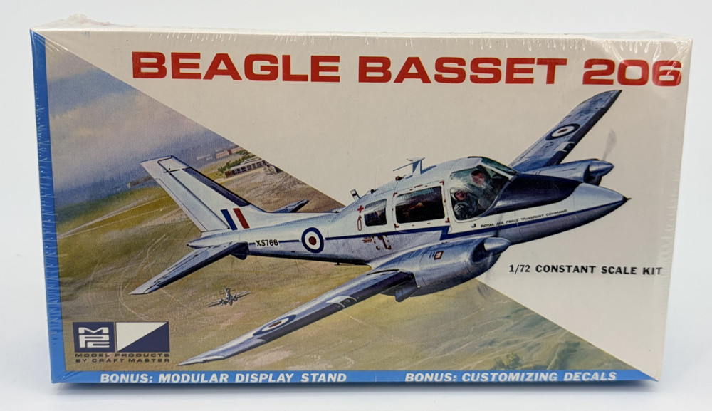 Vintage MPC Beagle Basset 206 Model Kit With Stand *Sealed* 1:72 Scale