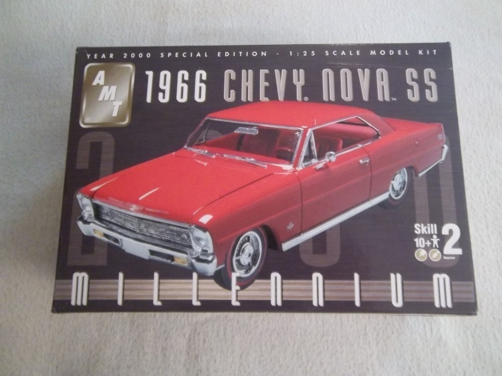AMT 1966 Chevy Nova SS SPECIAL EDITION MILLENNIUM 1/25 Model Kit OPEN BAGGED