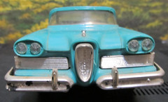 1958 FORD EDSEL 2 Door Hardtop Dealer Promo Model Car Friction Wheels Turquoise