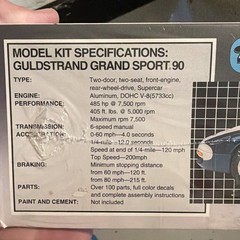 AMT/Ertl Guldstrand Grand Sport 90 Vtg 1994 1:25 Model Kit NEW SEALED #6461