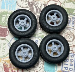 Resin 15-Inch “Astro Supreme” Wheels, W/ Wide Whitewalls,1/24 1/25 Scale