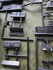 1967 Mustang GT-350 AMT Body Hood Chassis Suspension Model Parts 1:25 STK M12