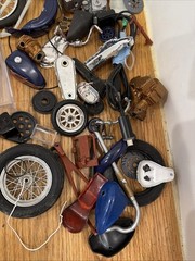 Vintage Model Motorcycle Parts Lot Misc Tires Engines And More