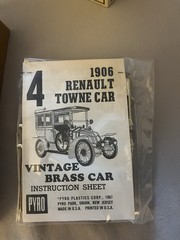 VINTAGE-1967~PYRO~1906 Renault Towne Car Brass Car Model 1:32 Scale C454-125