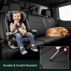 For Ford F150 Seat Covers 2015-2023 2024 2025 2026 (Only Rear Seat Covers), Leat