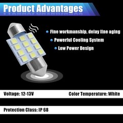 Car Led, Led Combination Set of 24 Sets, Used for Car Interior/Indoor Map Dome/