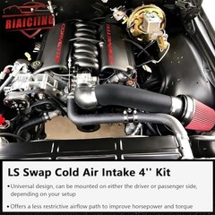 4” LS Swap Cold Air Intake kit Compatible with LS1 LS2 LSX LQ4 LQ9 Restomod A