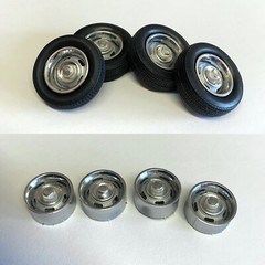 1:64 Chevy Rally Wheels/Caps And Tires. All same size