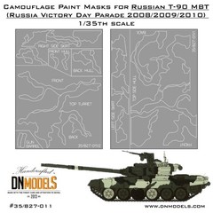 DN 1/35 Russian T-90A MBT (Victory Day Parade 08′-10′) Camouflage Paint Masks