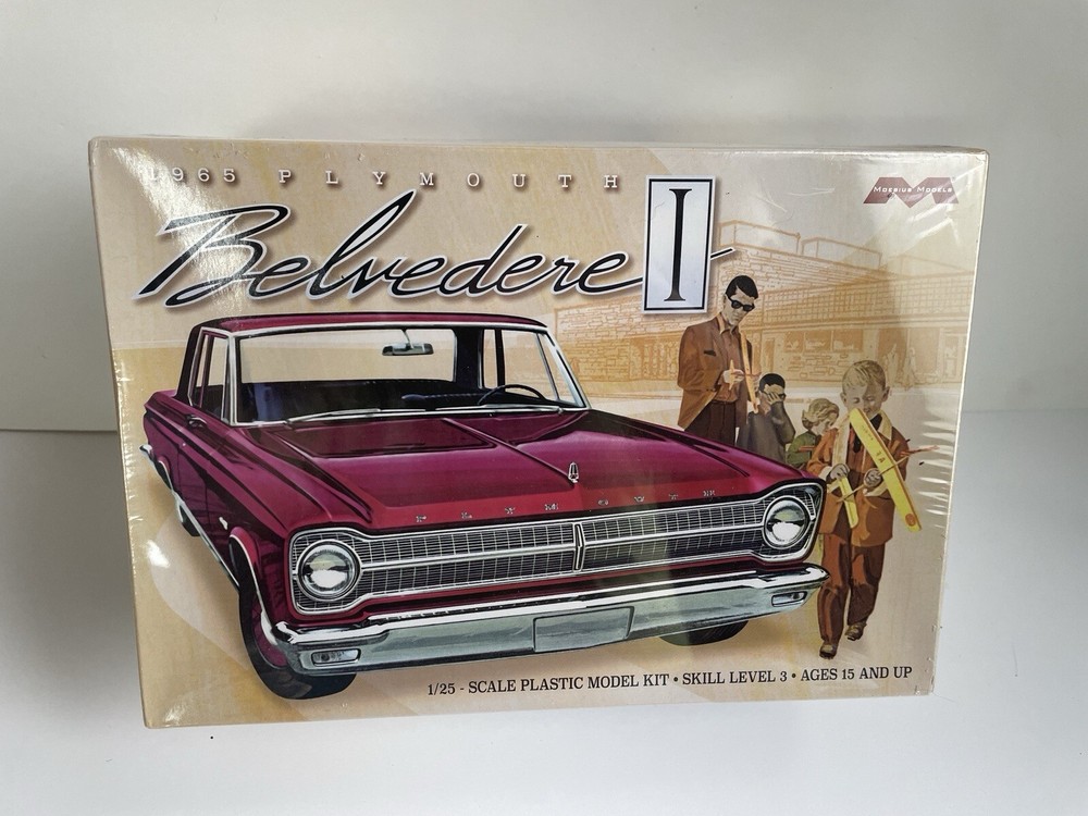 Moebuis Model 1965 Plymouth Belvedere I 1/25 Model Kit Sealed (S3)
