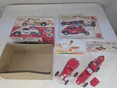 AMT ORIGINAL VINTAGE RARE DOUBLE 3 IN 1 DRAGSTER KIT TROPHY SERIES T-161 AS IS