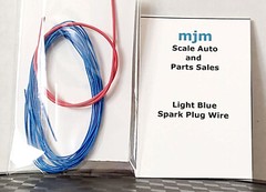 6 Feet Light Blue Spark Plug Wire 1/24 1/25 Scale Models With Red Boot Material