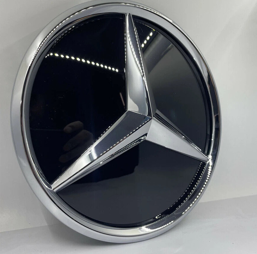 For Mercedes Benz W176 W205 W212 Front Grill Emblem Black Chrome Star