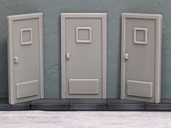 1/64 Scale Back Alley Door – For diecast car garage/workshop diorama (set of 6)