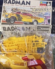 Monogram Badman ’55 Chevy Street Funny Car Gasser 1:24 Unassembled Kit 0229