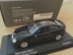 1/43 MINICHAMPS Mercedes Benz , C class coupe, sport,met. Black, mint+++!