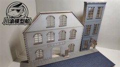 1/35 European Urban Street Scenes Diorama DIY Wooden Assembly Model Kit