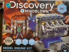 Discovery Mindblown Model Engine Kit with Moving Motor Parts and Led Lights