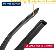 Window Visors Rain Guards for 2019-2026 Dodge Ram 1500 Crew Cab (New Body Style)