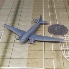 1/350 1/700 C-47 Transport Aircraft Static Unpainted Model 3d Printed