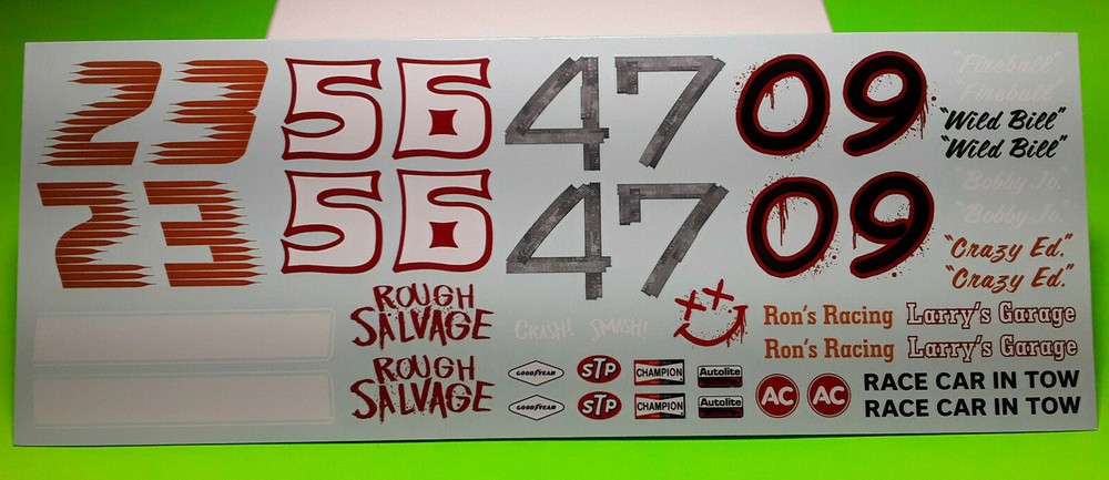 66 1966 Impala SS Modified Stocker 1/25 waterslide decal sheet race car custom #