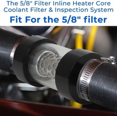 5/8″ Universal Filter Inline Heater Core Coolant Filter and Inspection System…