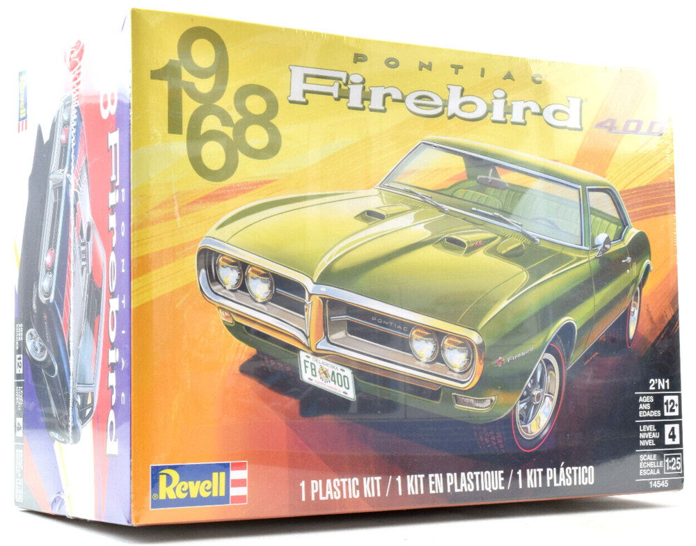 Revell 1968 Pontiac Firebird 400 2-In-1 1/25 Scale Plastic Model Car Kit 14545