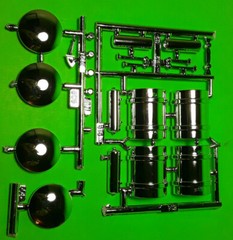 AMT Ford C900 COE 1/25 Chrome Fuel Tanks Air Horns Semi Truck Rig Lot Model Car