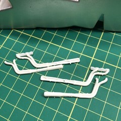 Chevy Big Block 454 4-2-1 Headers W Super Trap Mufflers AMT 1:25 LBR Model Parts