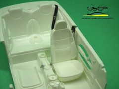 USCP 24A031 1/24 Road car Seatbelts PE set Beige Upgrade accessories kit