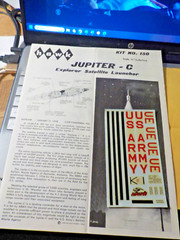 Vintage 1958 Hawk US Army JUPITER C ROCKET Explorer Satellite w BONUS!