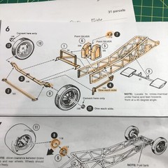 71 Mustang Funny Car Chassis W Halibrand Quick Change 1:25 MPC LBR Model Parts