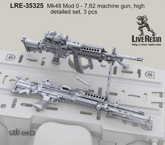 Live Resin 1/35 Mk48 Mod 0 – 7.62mm Machine Gun High Detailed Set (3pcs)