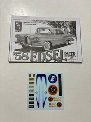 Model Car Parts – AMT 1958 Edsel Pacer Instructions & decals ONLY 1/25 kitbash