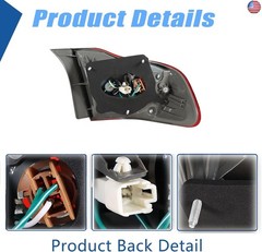 Silscvtt Passenger Side Outer Rear Brake Tail Light Assembly Replacement for
