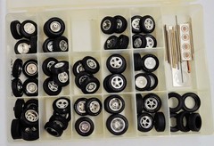 LOT of 1:25 1:24 MODEL WHEELS, TIRES, RIMS, etc. plus BONUS of 7 PARTS BOXES