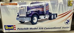 Revell Peterbilt 359 Conventional Tractor Level 4 Plastic 1:25 Model Kit, NEW