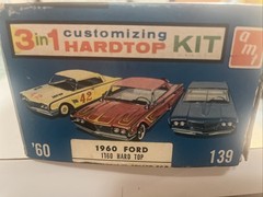 VTG RARE 1960 Release AMT 1960 Ford Starliner Model Kit Built # 1160-139 W/ Box