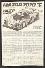 Tamiya 1/24 Mazda 787B 1991 Le Mans 24 Hours Winner Used Plastic Model JP