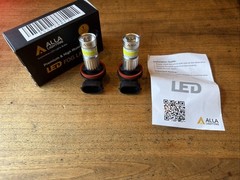 Alla Lighting 2800lm H8 H11 LED Fog Lights Bulbs, 6500K Xenon White H16