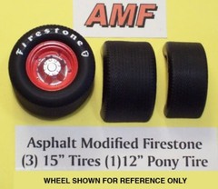 #AMF Asphalt Modified 15″ Firestone 60s/70s Stock Car Tires – PPP 1/25 – L@@K