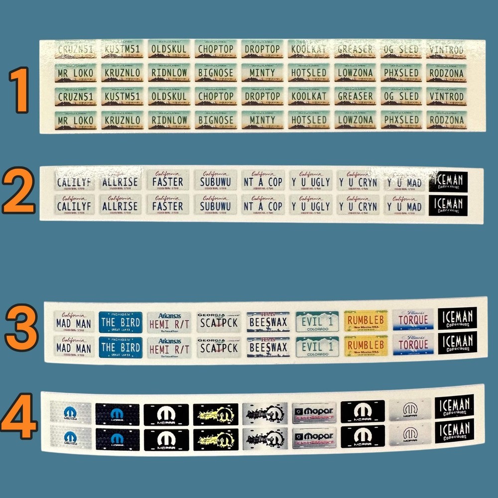 Custom Vanity License Plates 1/24 1/25