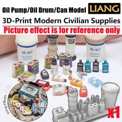 1/35 3D-Print Modern Civilian Supplies Oil Pump/Oil Drum Model Scene Accessories