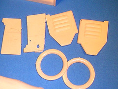 NEVER USED WHITE VINYL PARTS FOR 1/8 SCALE 1976 LINDBERG BIG RED ROD MODEL KIT