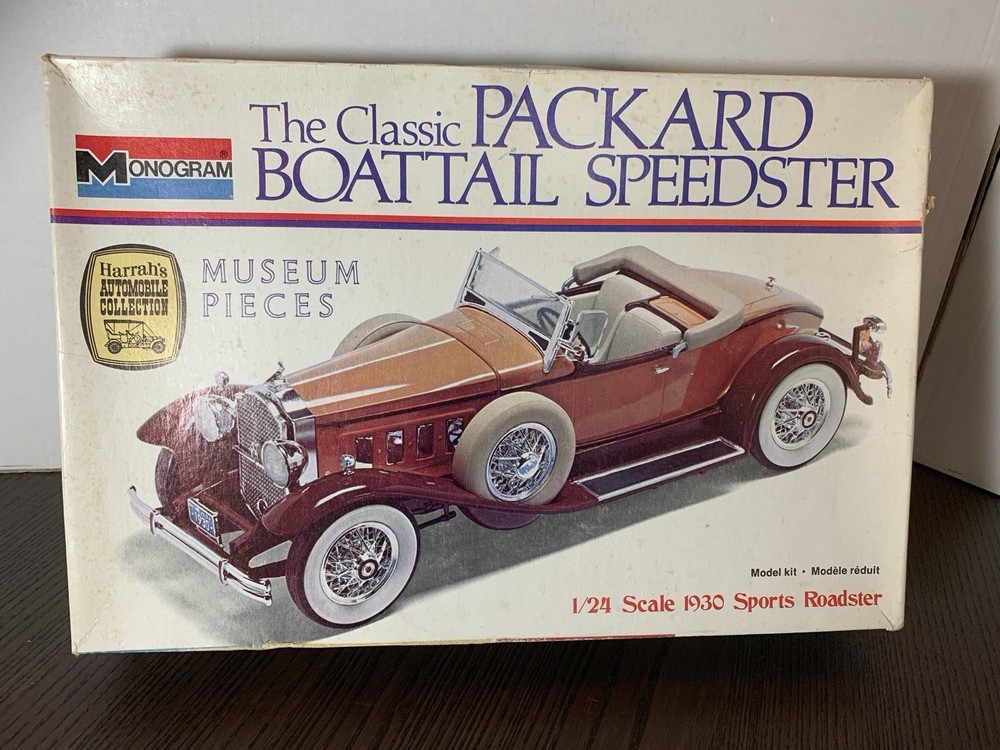 M32A Complete vtg Monogram 1:24 #2304 1936 Classic Mercedes Coupe 540K model kit